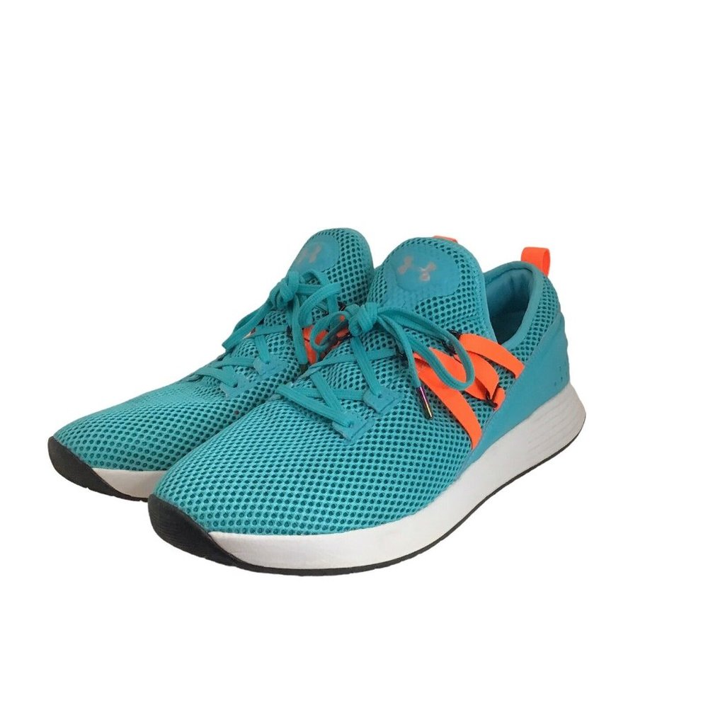 Under Armour Breathe Trainer X Nm Cross Sneakers Shoes Blue Neon Turquoise Sz 11